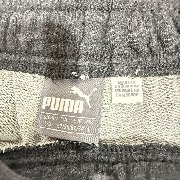 PUMA Men's Sweat Bermuda Shorts Large Gray Regular Fit Cotton 11.5” Inseam - Picture 7 of 16